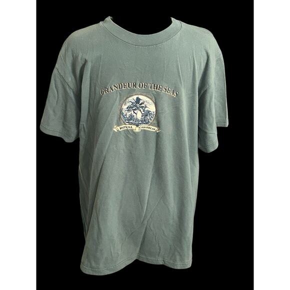 Royal Caribbean Grandeur Of The Seas Men's Large T-Shirt Light Green - Picture 1 of 7